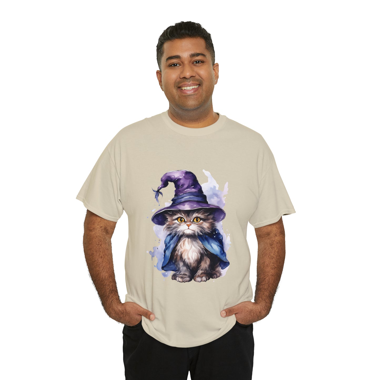 Witch Wizard Cat Halloween Short Sleeve Tee