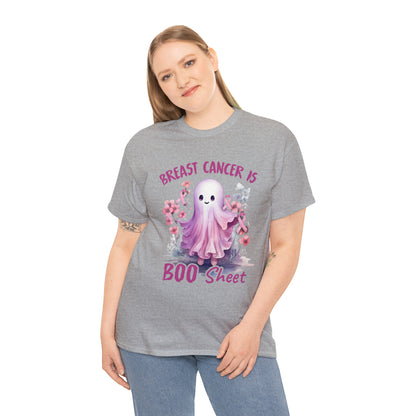 Breast Cancer Is Boo Sheet Halloween Short Sleeve Tee