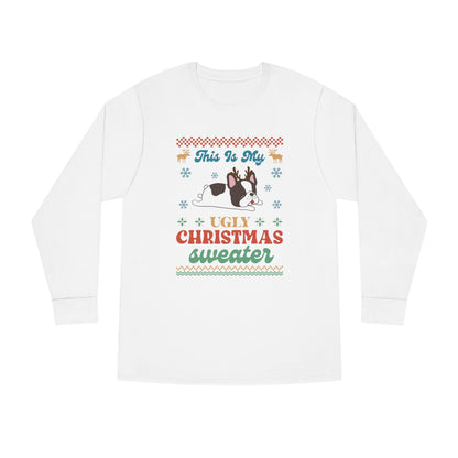 French Bulldog Frenchie This is My Ugly Christmas Sweater Long Sleeve Tee