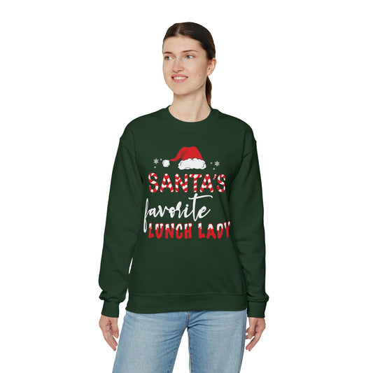 Santa's Favorite Lunch Lady Christmas Sweatshirt