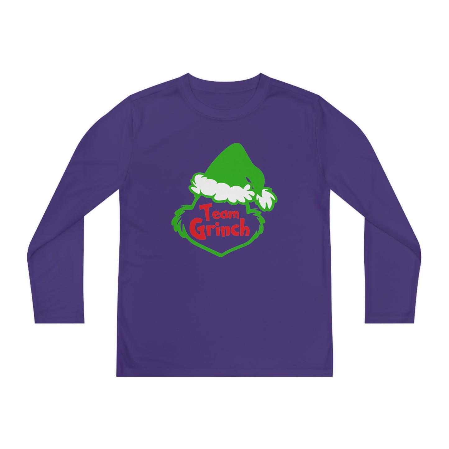 Team Grinch Christmas Youth Long Sleeve Tee