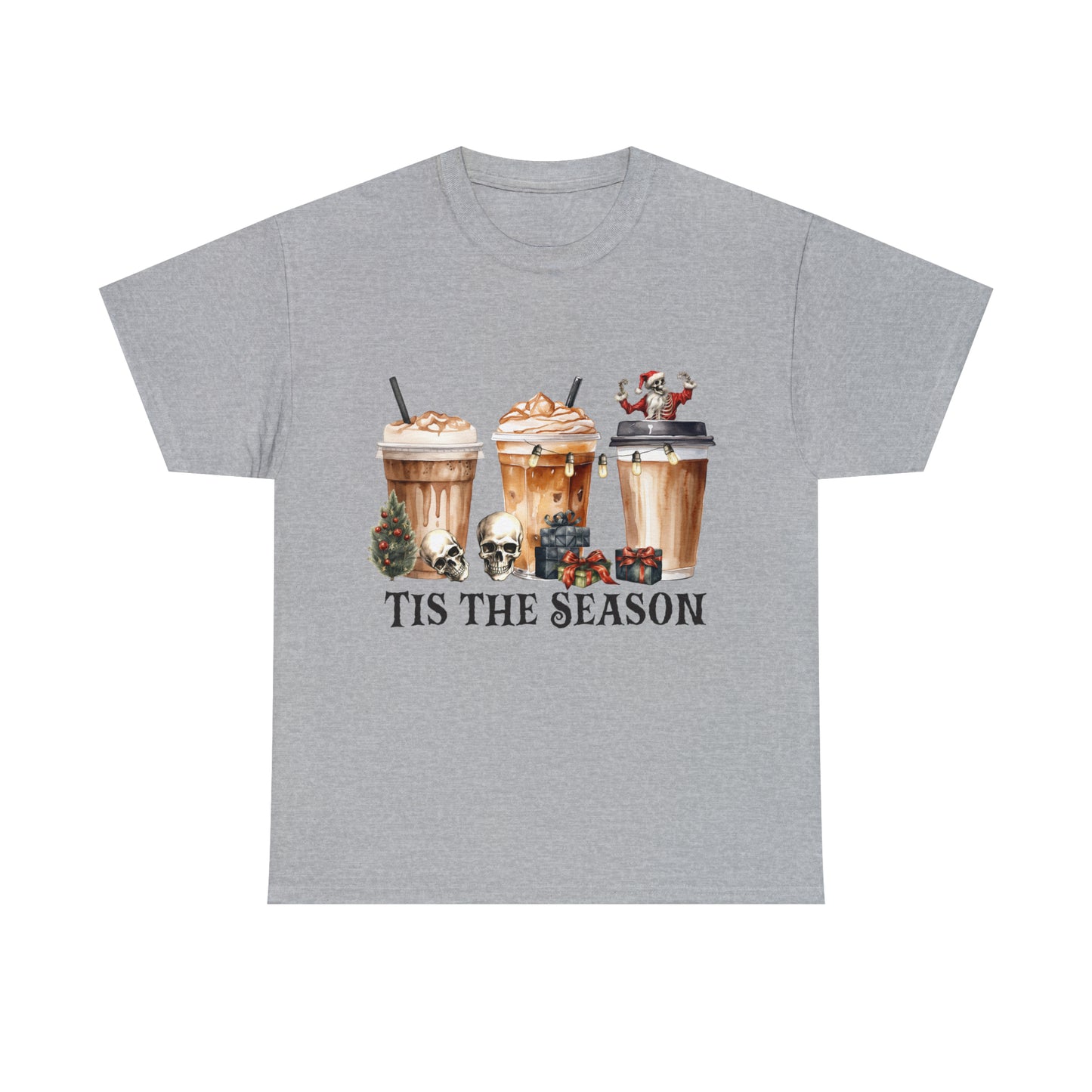 Skeleton Latte Christmas Short Sleeve Tee