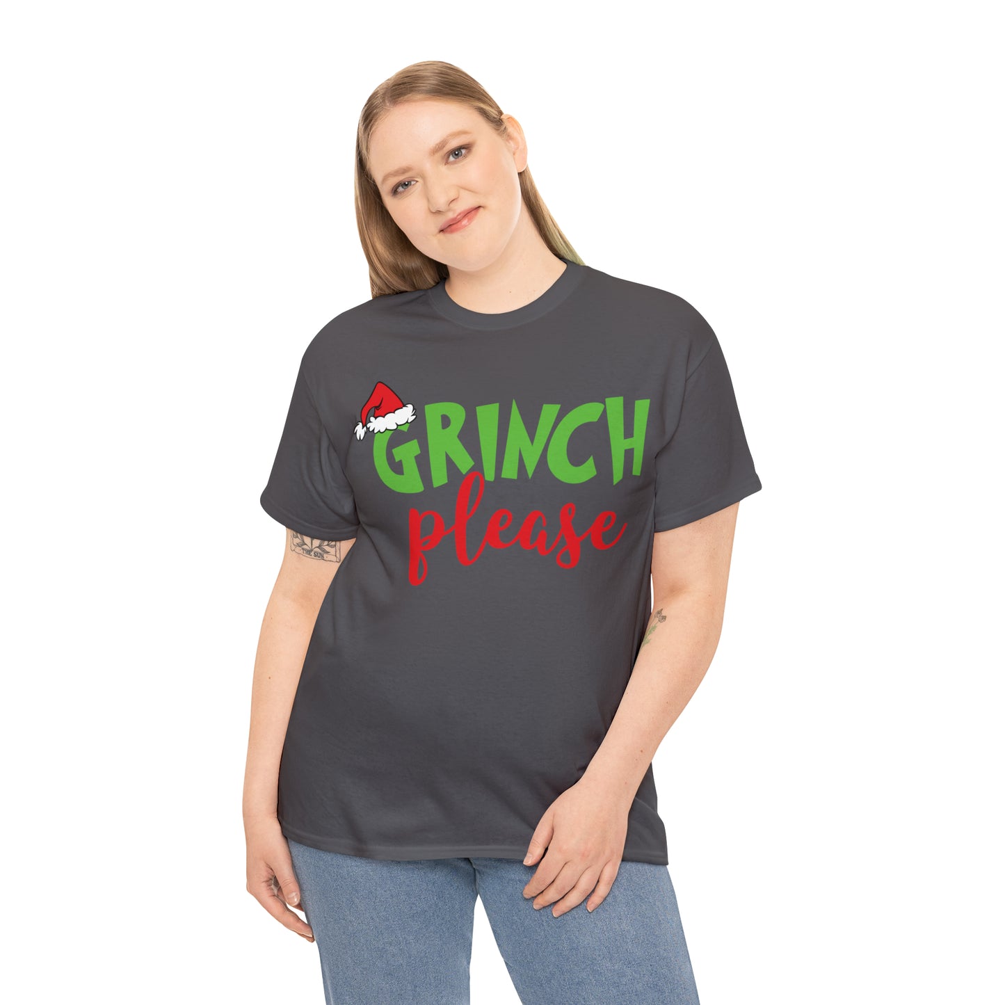 Grinch Please Christmas Short Sleeve Tee