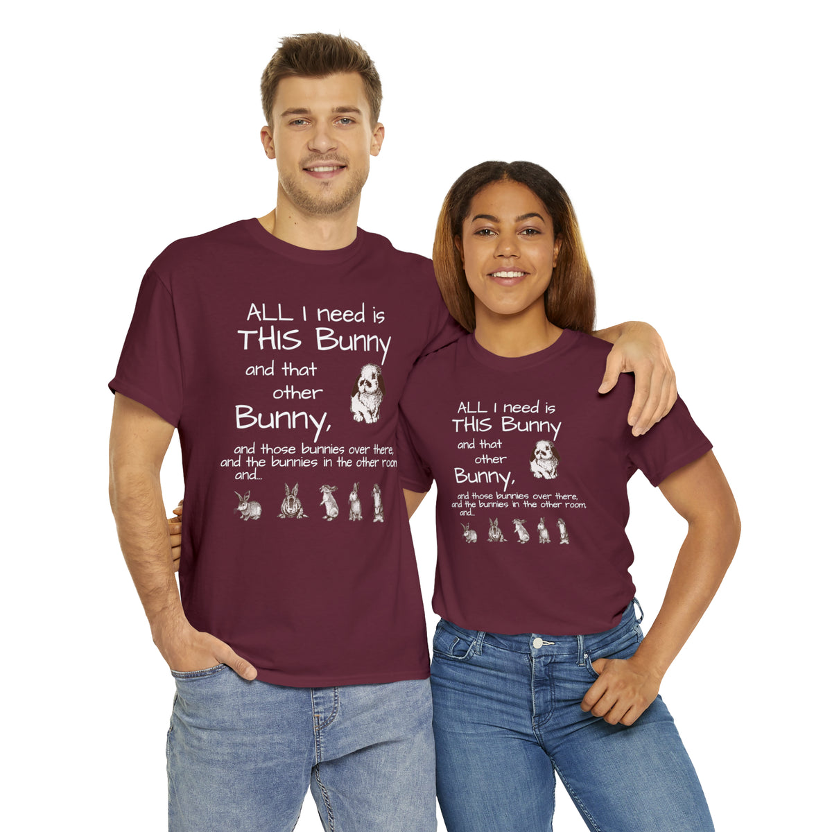 All The Bunnies Rabbit lover Unisex Heavy Cotton Tee
