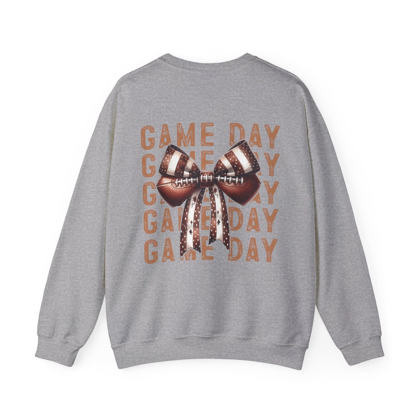 Football Game Day Sweatshirt Mom Dad Parent Football Lover Coquette Bows