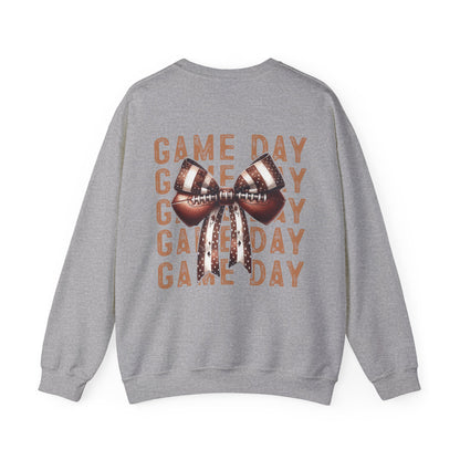 Football Game Day Sweatshirt Mom Dad Parent Football Lover Coquette Bows