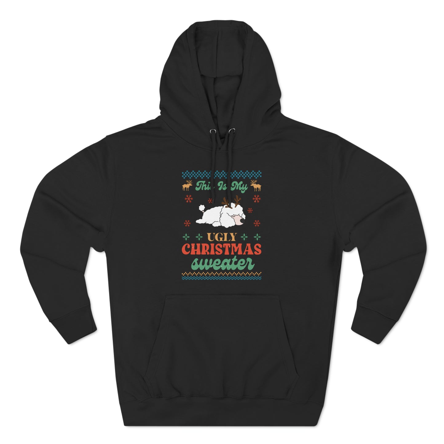 Miniature Poodle This is My Ugly Christmas Sweater Pullover Hoodie