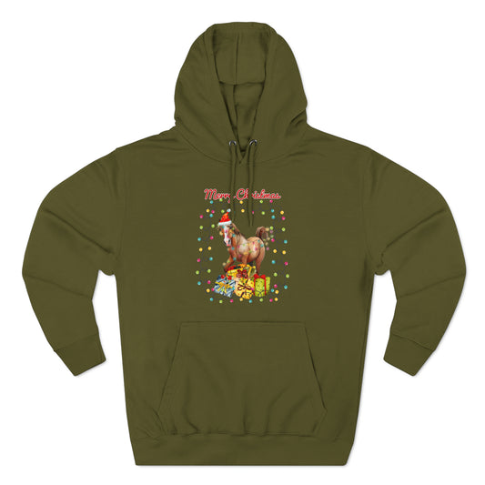 Merry Christmas Horse Pullover Hoodie