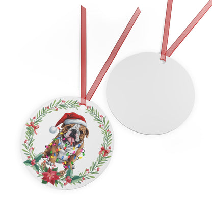 Bulldog Dog in Lights Ornament