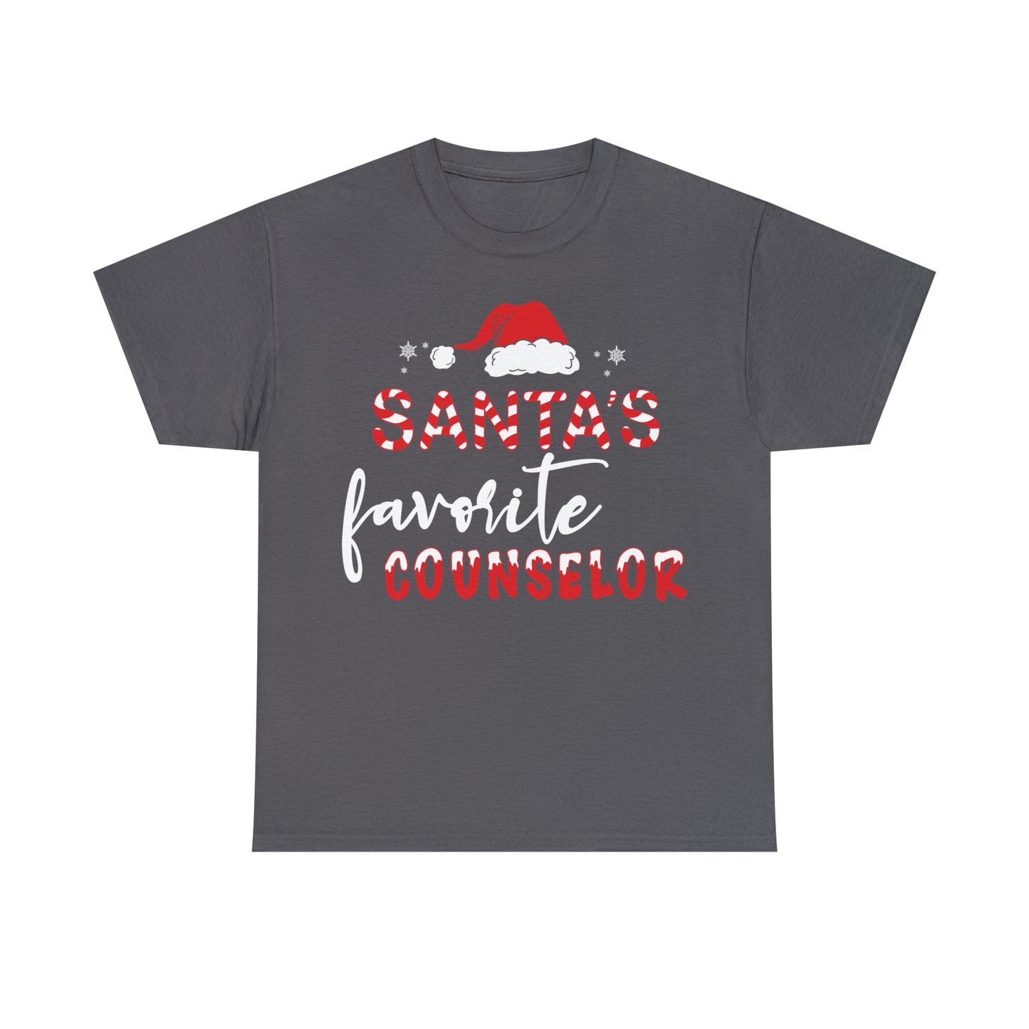 Santa's Favorite Counselor Christmas Short Sleeve Tee