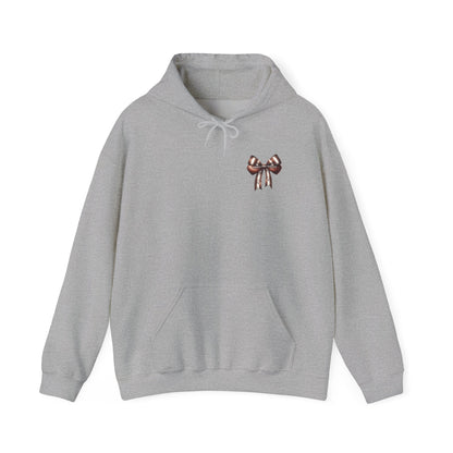 Football Game Day Hoodie Mom Dad Parent Football Lover Coquette BowsPullover