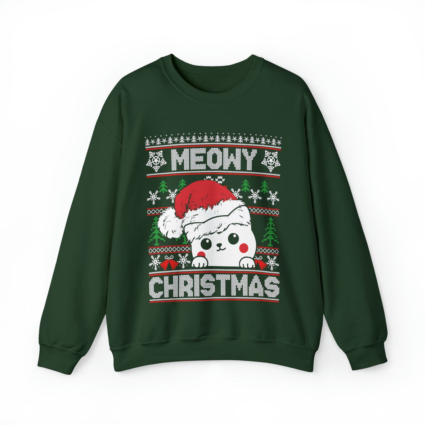 Meowy Christmas Cat Ugly Sweater Sweatshirt