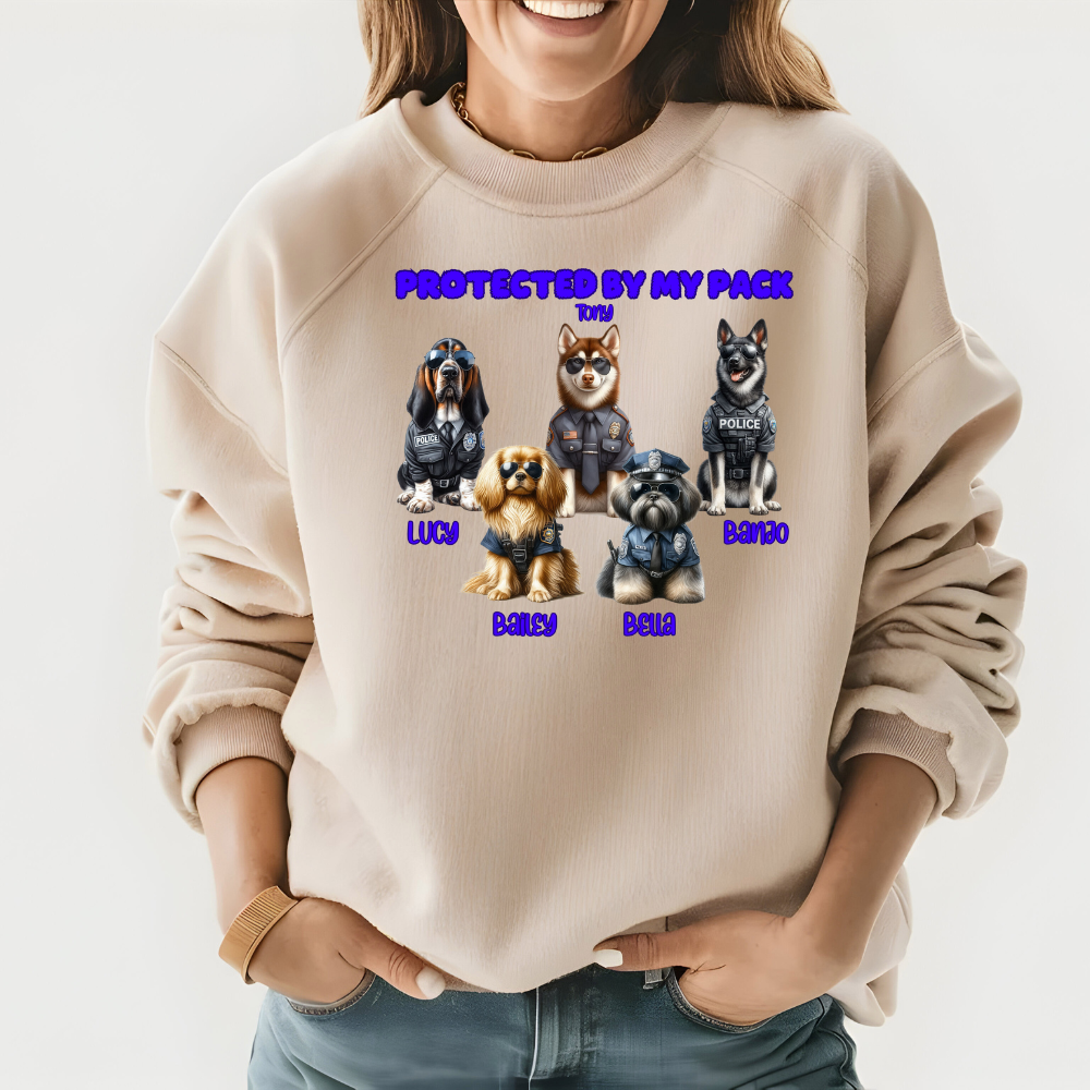 Custom Protected By My Pack Sweatshirt