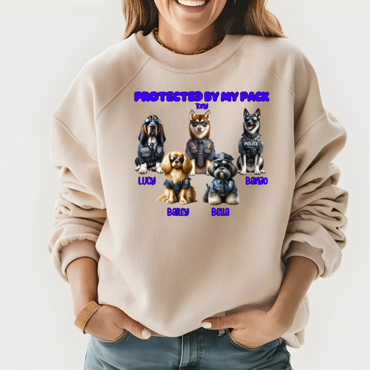 Custom Protected By My Pack Sweatshirt