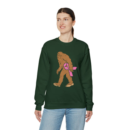 Squatch Bigfoot Breast Cancer Halloween Sweatshirt