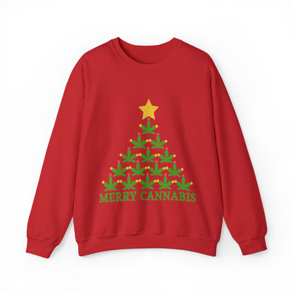 Merry Cannabis Christmas Ugly Sweater Sweatshirt