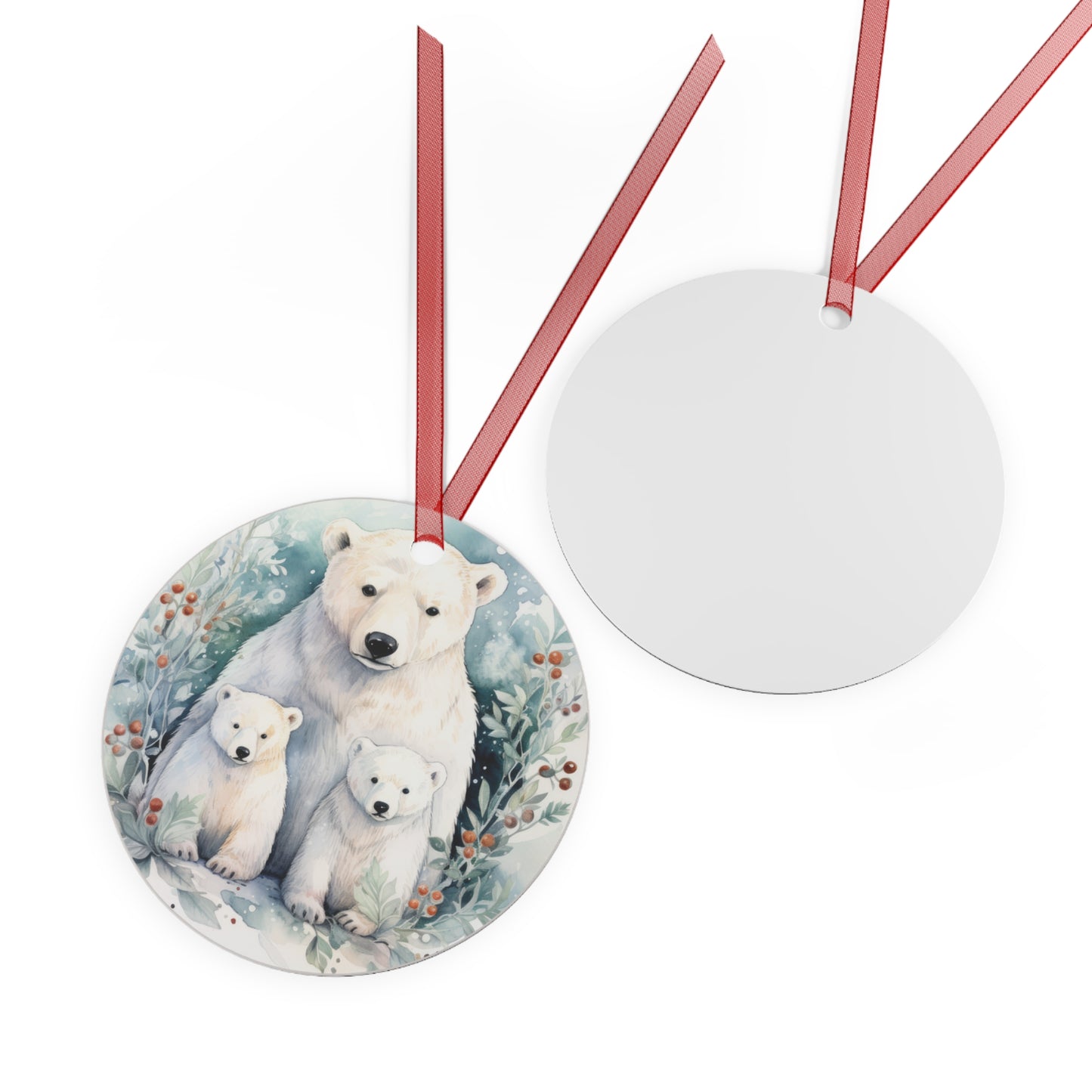 Polar Bear Mother with Cubs Ornament