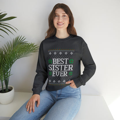 Best Sister Ever Christmas Ugly Sweater Sweatshirt