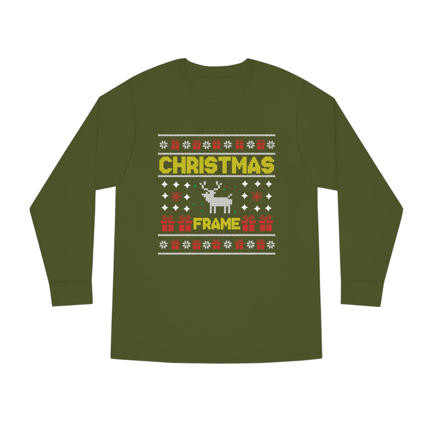 Christmas Frame Ugly Sweater Long Sleeve T-shirt