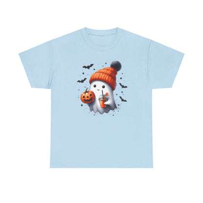 Cute Ghost Halloween Shirt Ghost With Hat Pumpkin Juice T-Shirt