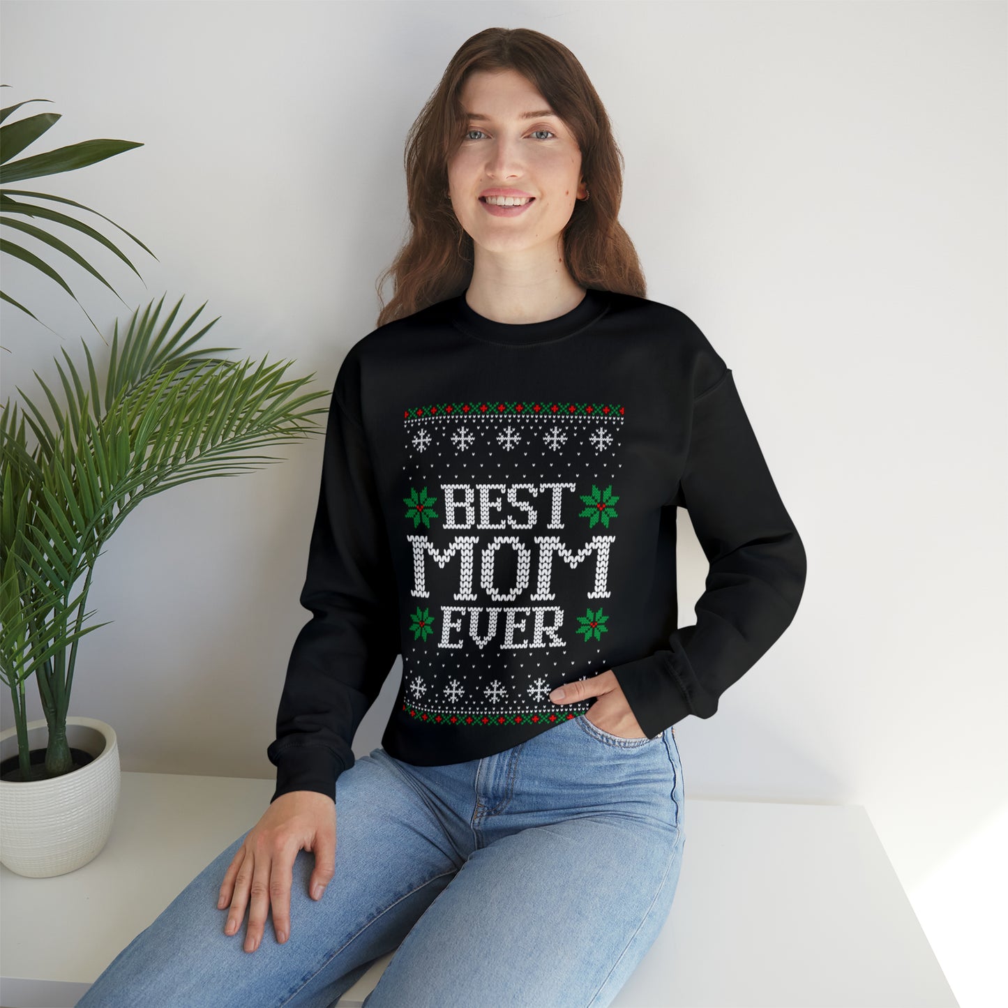 Best Mom Ever Christmas Ugly Sweater Sweatshirt