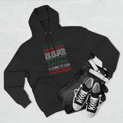 Krampus is Coming to Town Christmas Ugly Sweater Pullover Hoodie