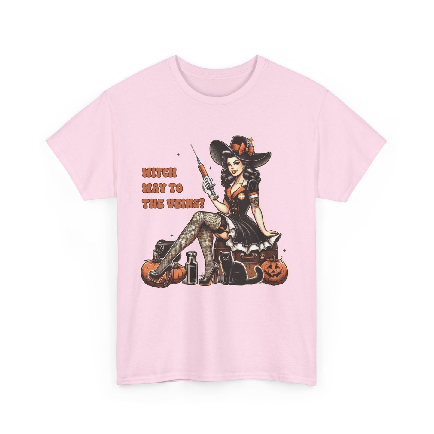 Phlebotomist Halloween Shirt Witch Way To The Veins T-Shirt