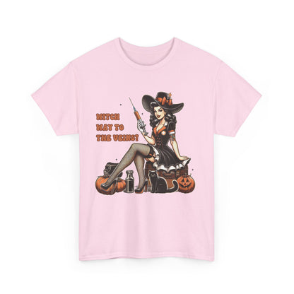 Phlebotomist Halloween Shirt Witch Way To The Veins T-Shirt