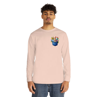 Easter Bunny Pocket Long Sleeve T-shirt