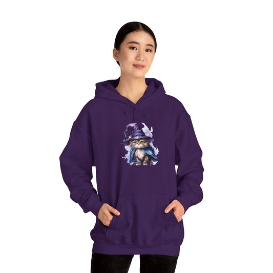 Witch Wizard Cat Halloween Pullover Hoodie