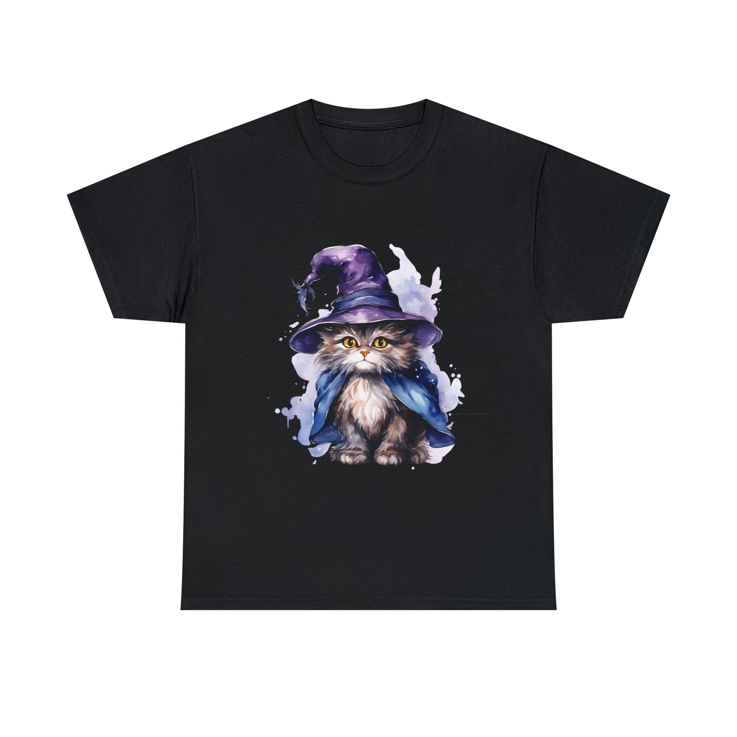 Witch Wizard Cat Halloween Short Sleeve Tee