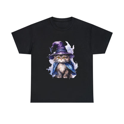 Witch Wizard Cat Halloween Short Sleeve Tee