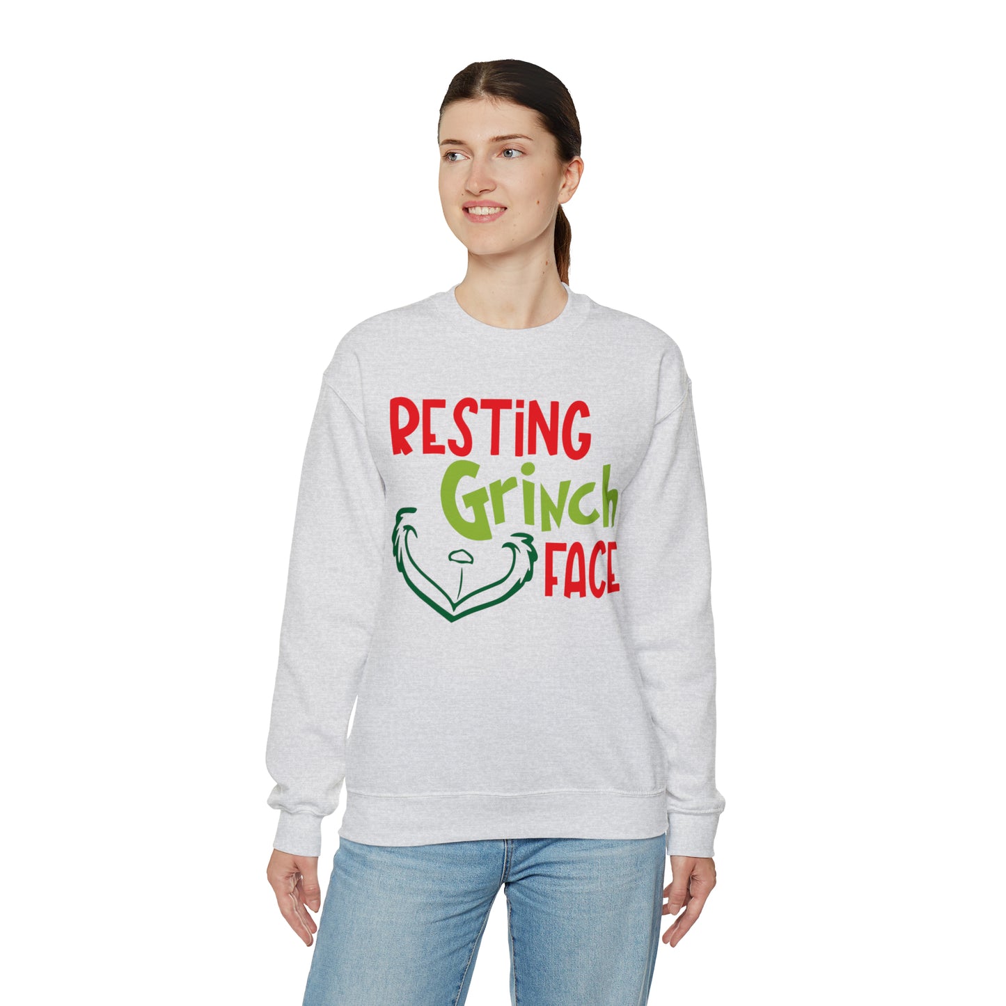 Resting Grinch Face Christmas Sweatshirt