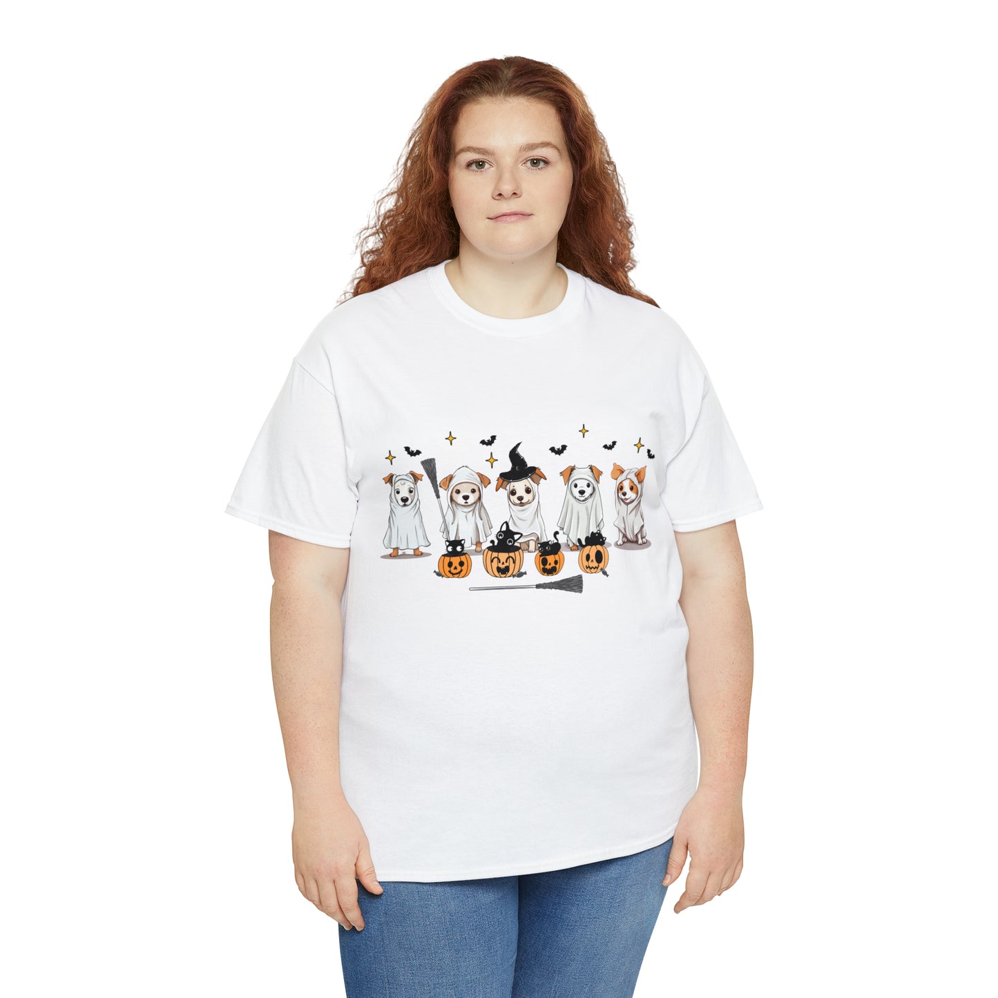 Puppy Ghosts Halloween Short Sleeve Tee