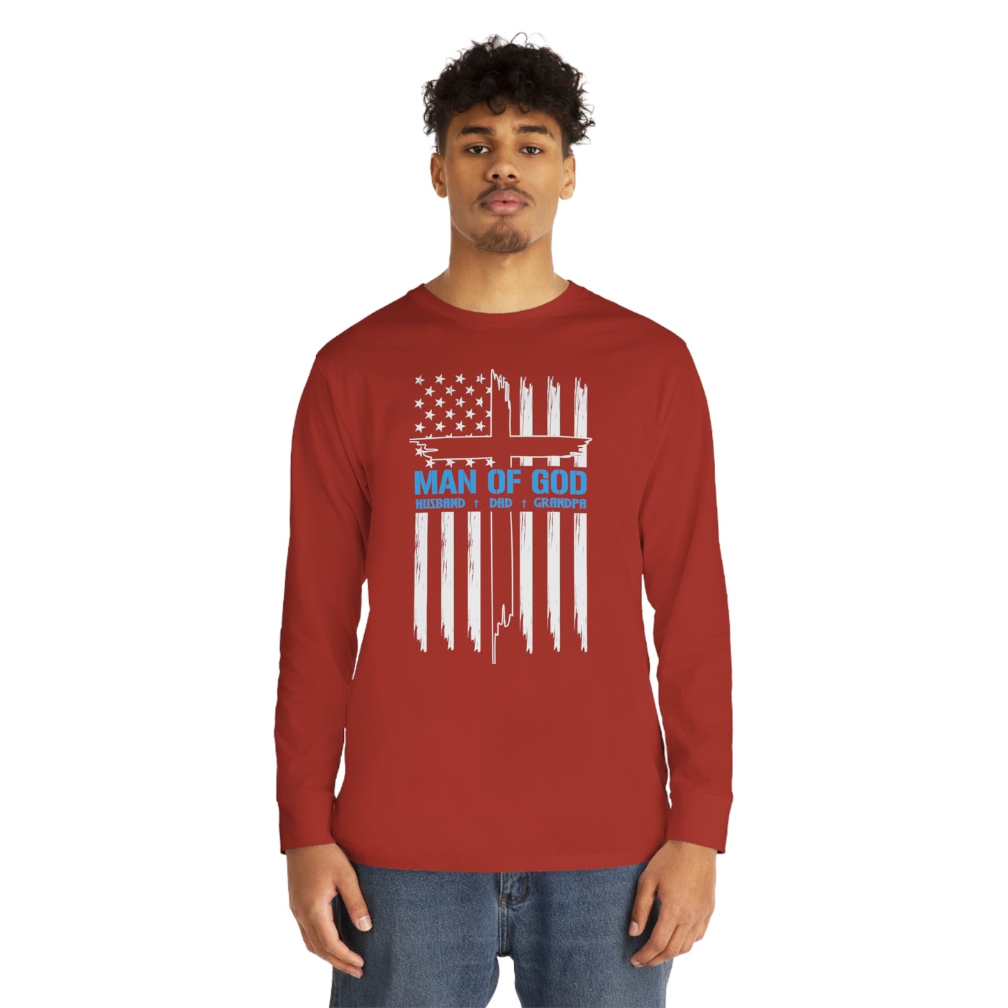 Man of God Flag Long Sleeve T-shirt