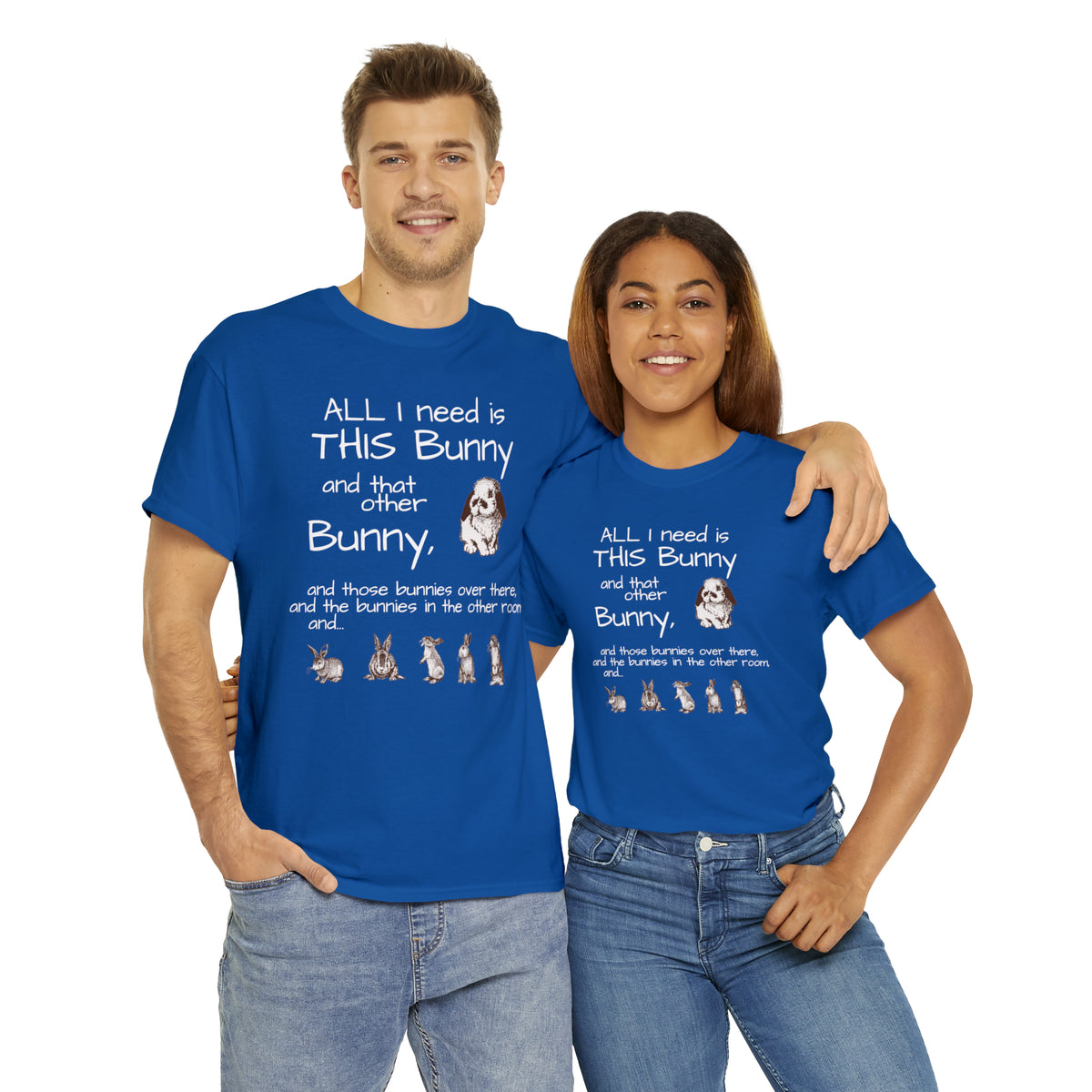 All The Bunnies Rabbit lover Unisex Heavy Cotton Tee