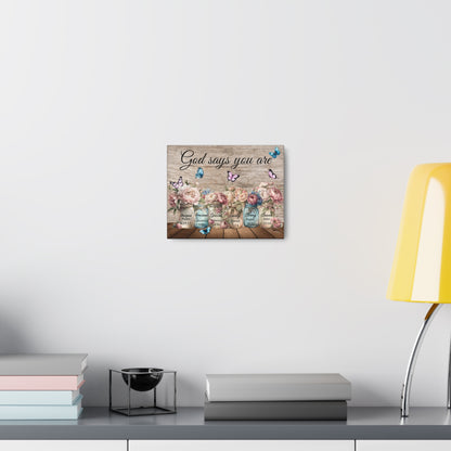 God Says You Are... Peonies Canvas