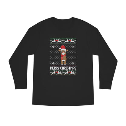 Merry Christmas Rudolph Ugly Christmas Sweater Long Sleeve Tee