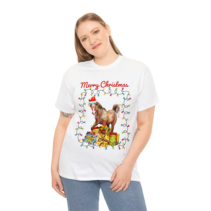 Merry Christmas Horse Christmas Short Sleeve Tee