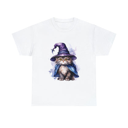 Witch Wizard Cat Halloween Short Sleeve Tee