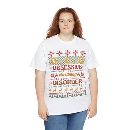 O.C.D. Obsessive Christmas Disorder Ugly Sweater Short Sleeve Tee