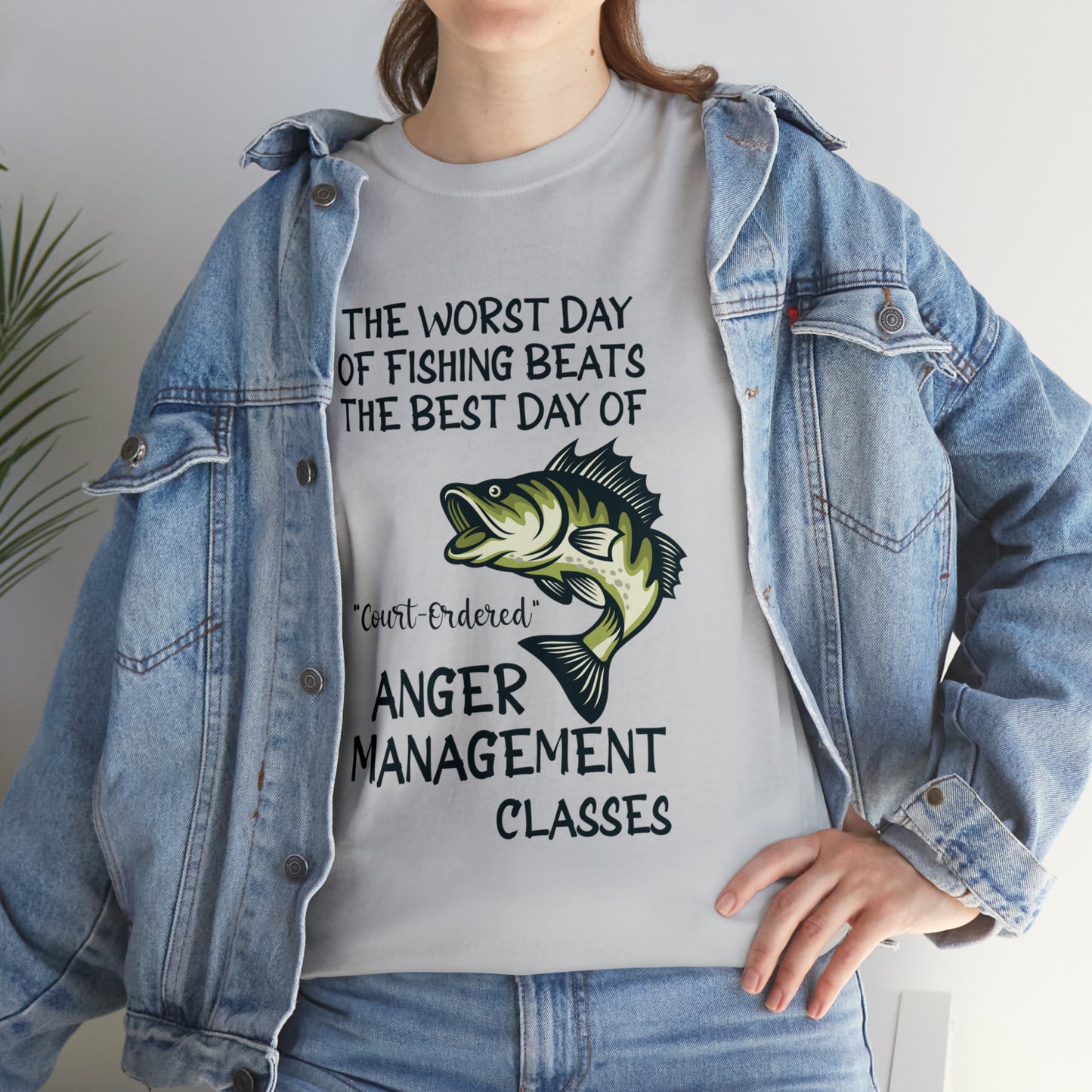 The Worst Day of Fishing Beats the Best Day of Anger Management Classes Short Sleeve Tee