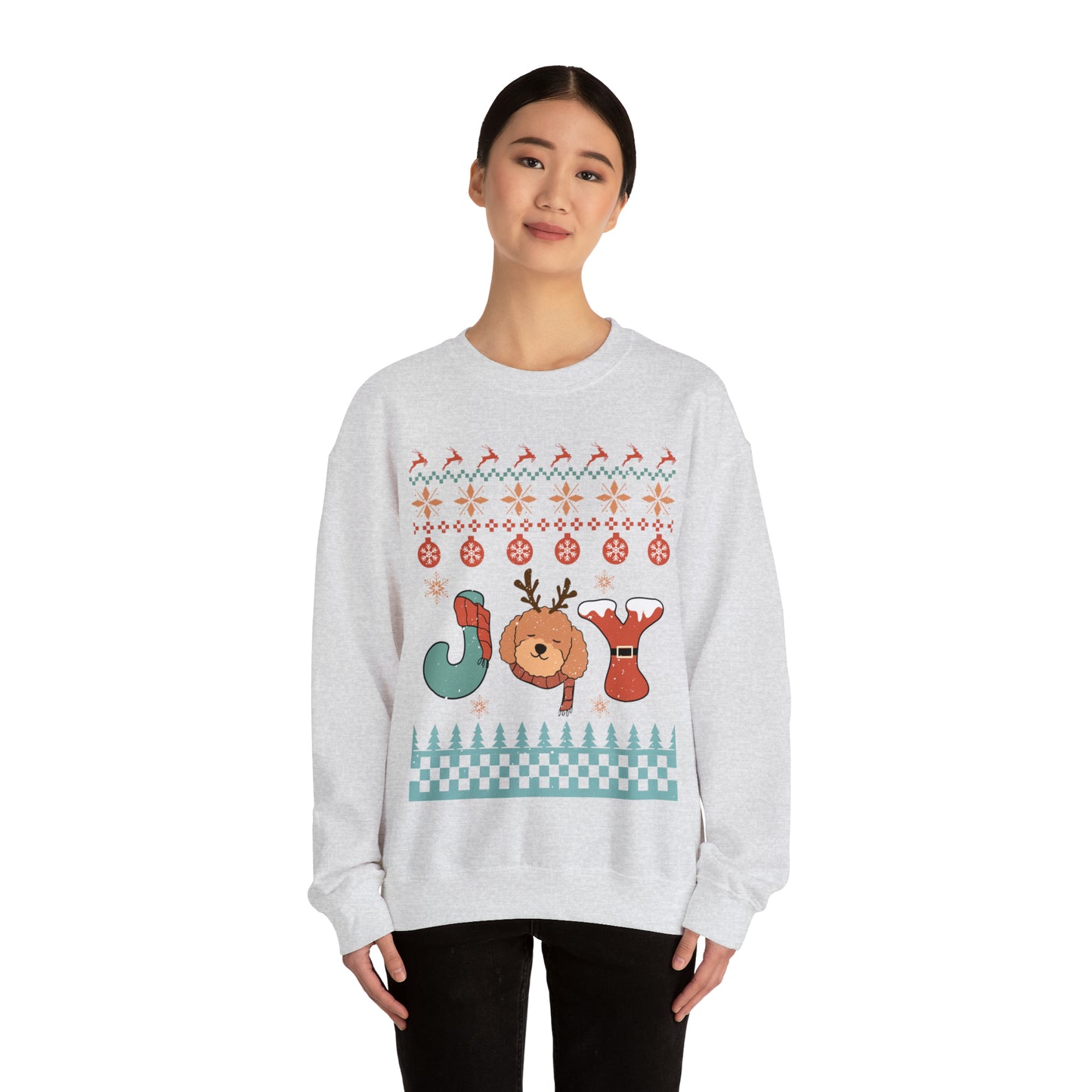 Joy Poodle Doodle Dog Christmas Ugly Sweater Sweatshirt