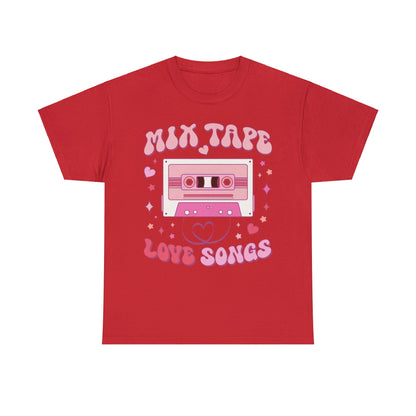 Mix Tape Love Songs Valentine Short Sleeve Tee