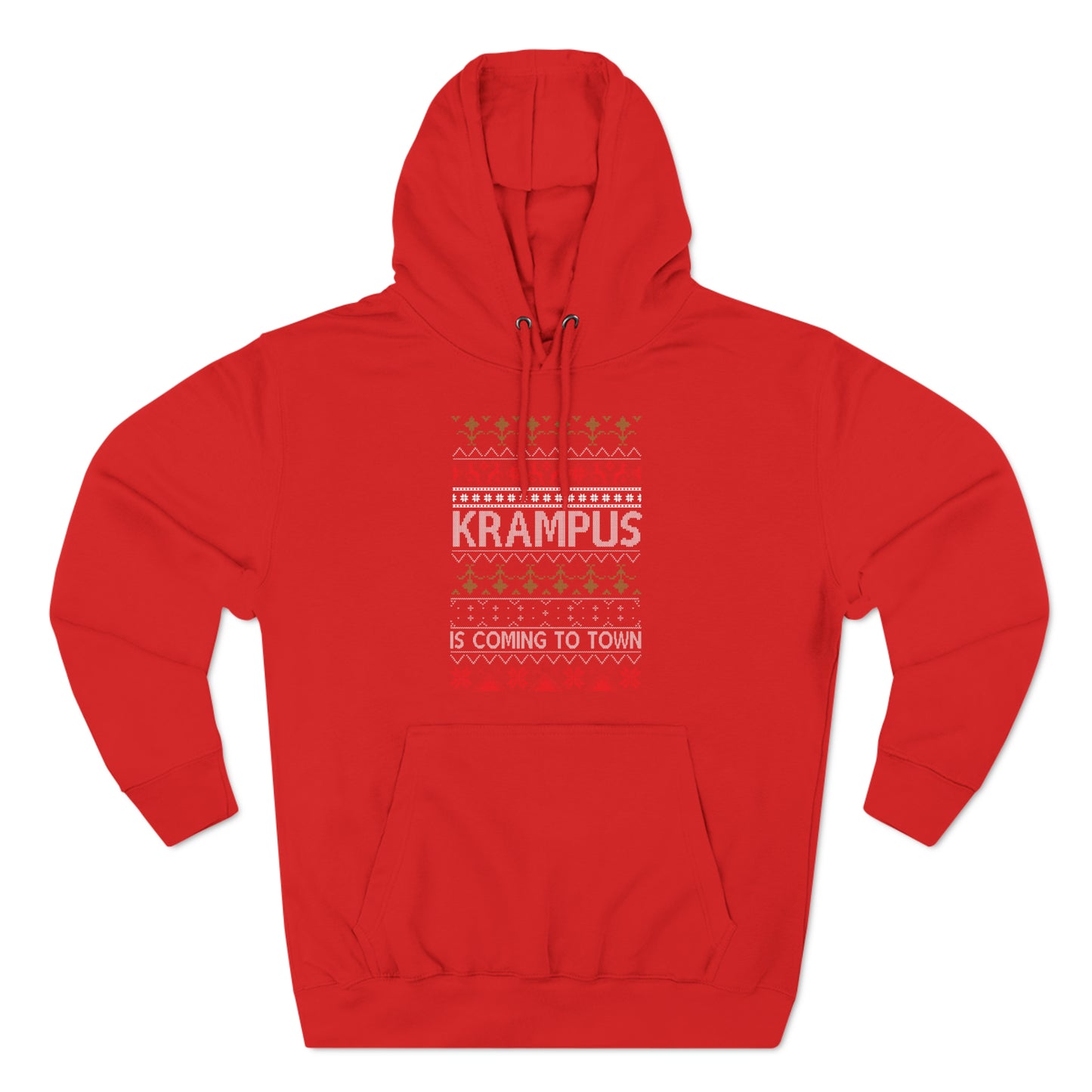 Krampus is Coming to Town Christmas Ugly Sweater Pullover Hoodie