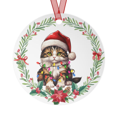 Pixie-Bob Cat in Lights Ornament