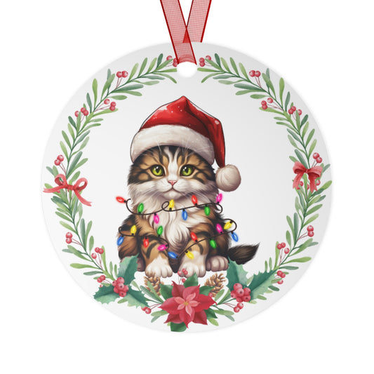 Pixie-Bob Cat in Lights Ornament