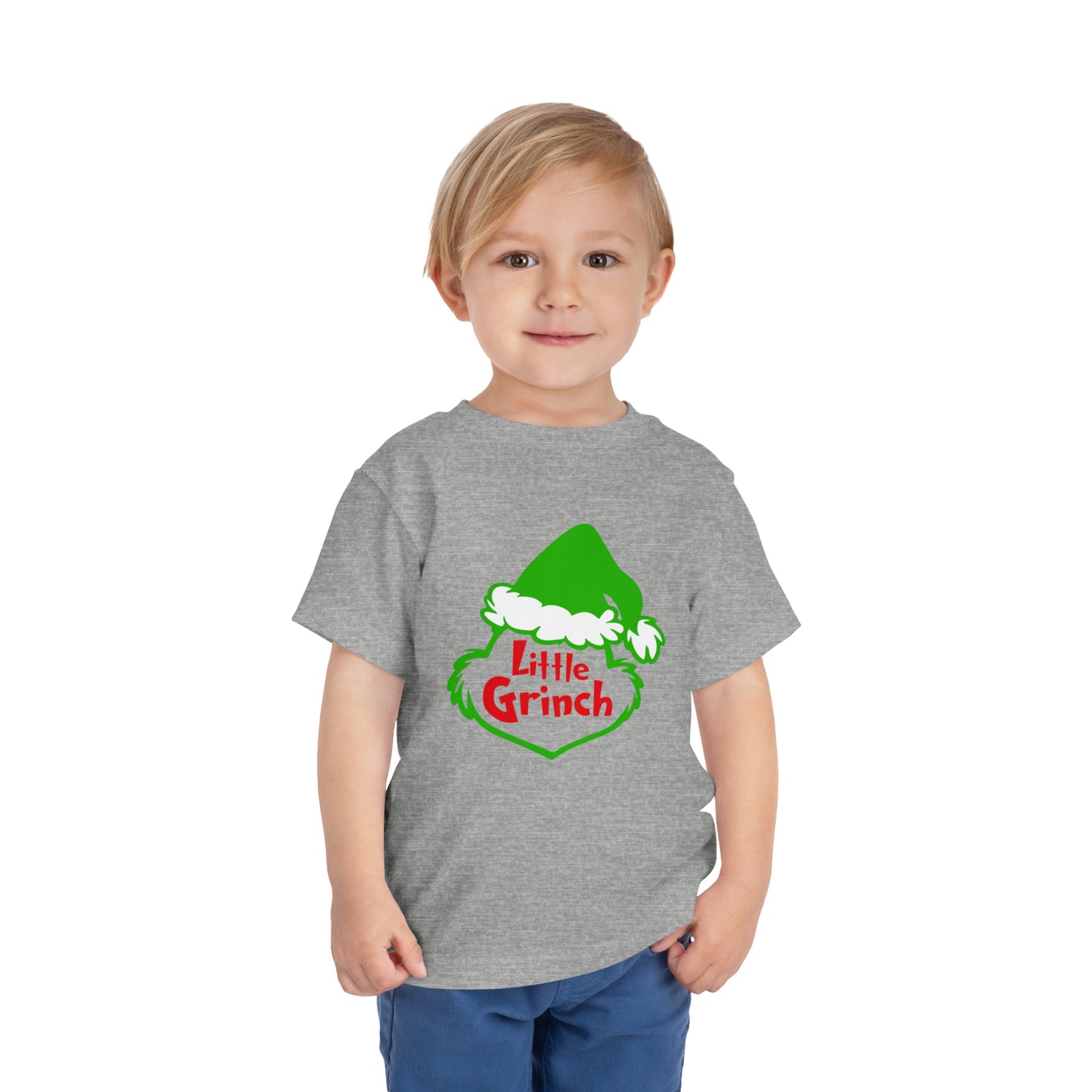 Little Grinch Christmas Toddler Short Sleeve Tee