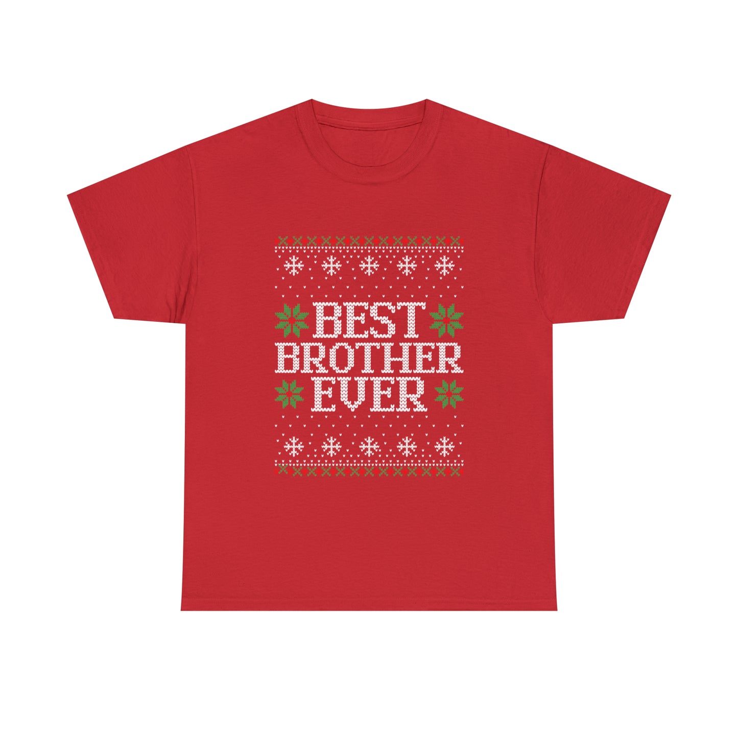 Best Brother Ever Christmas Ugly Sweater Short Sleeve Tee