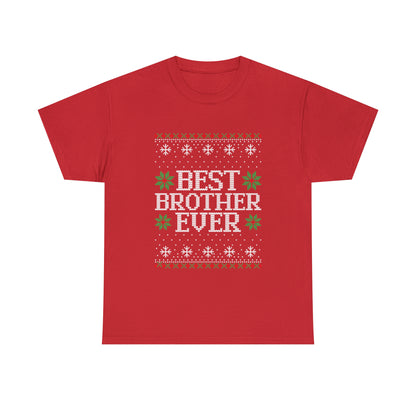 Best Brother Ever Christmas Ugly Sweater Short Sleeve Tee